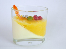 Panna cotta au citron, nuage de lemon curd