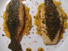 Filets de Saint-Pierre au bouillon, Pé-Tsaï et ras al-hanout