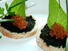 Duo de caviars marin et végétal