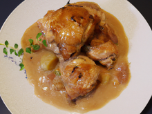 Chapon aux cardons sauce au whisky