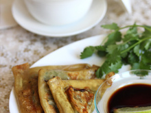 Raviolis fumés au bouillon et façon gyoza