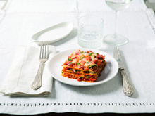 Lasagne à la sauce napoletana et légumes grillés