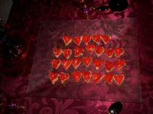 Petits cœurs aux œufs de lump