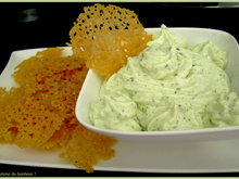 Mousse de courgette et tuiles au parmesan