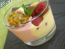 Bavarois au coulis de passion