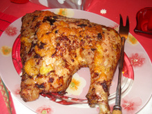 Cuisse de dinde rôtie au four