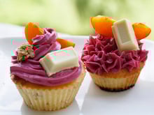 Cupcakes à l'abricot, muesli au sirop d'érable et chocolat blanc