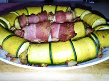 Courgettes aux lardons