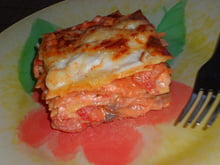 Lasagnes au saumon fumé et champignons