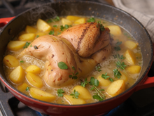 Faisan au cidre et aux pommes