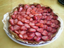 Tarte fraise rhubarbe