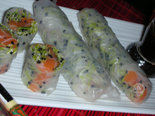 Rouleaux au saumon facon sushi