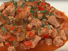 Axoa de veau aux poivrons