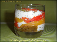 Verrine à la brousse et poivrons