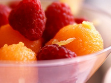 Salade de fruits façon Cocktail au Melon Framboise Litchi