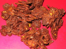 Rose des sables à la végétaline, chocolat noir et zeste d'orange 