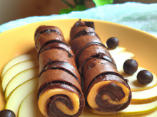 Roulé de poires aux pépites de chocolat