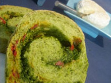 Pain au pesto d'épinards & chorizo
