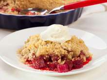Crumble fraise et rhubarbe