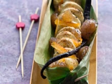 Papillotes de bananes et marrons rôtis aux épices