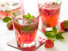 Cocktail Virgin Mojito à la fraise