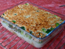 Gratin patate douce-brocolis-chicon