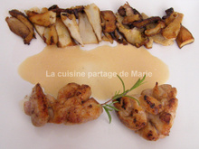 cassolette de Ris de veau poêlés aux cèpes e