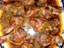 Cuisses de poulet façon 'Mouchkéla Rose'