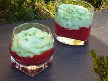 Verrines gourmandes fraises / pistache