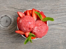 Sorbet aux fraises