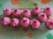 Cupcake aux fraises