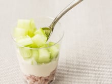 Verrine jambon, concombre et fromage