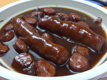 Saucisses sauce au vin