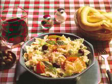 Salade de pâtes au cottage cheese