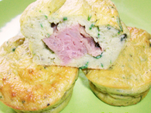 Moelleux aux pommes de terre, ciboule et pâté Hénaff !