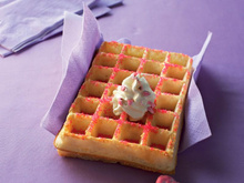 Gaufre aux pralines roses