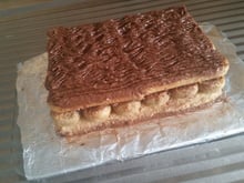 Bûche de Noël à base de biscuit à la cuiller