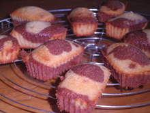 Financiers marbrés au chocolat et au citron