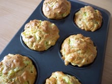 Muffins bleu d'Auvergne courgette