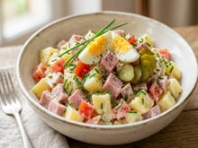 Salade de pommes de terre au jambon