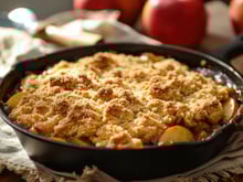 Envie d’un crumble aux pommes plus léger ? Testez cette version sans beurre