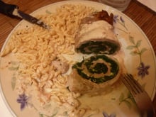 Roulés de veau aux épinards