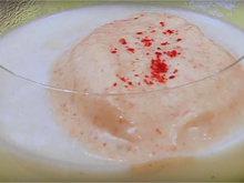 Velouté de panais et mousse au chorizo