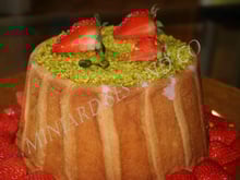 Charlotte fraise pistache