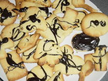 Gâteaux secs d'amande au chocolat