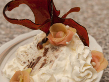 Rocher glacé , sur son lit gourmand !