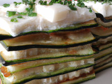 Millefeuille de courgettes au chevre