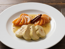 Foie gras mi cuit, poires aux épices