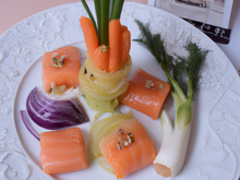 Papillottes de saumon et sa julienne de légumes