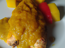 Chapon mariné à la mangue